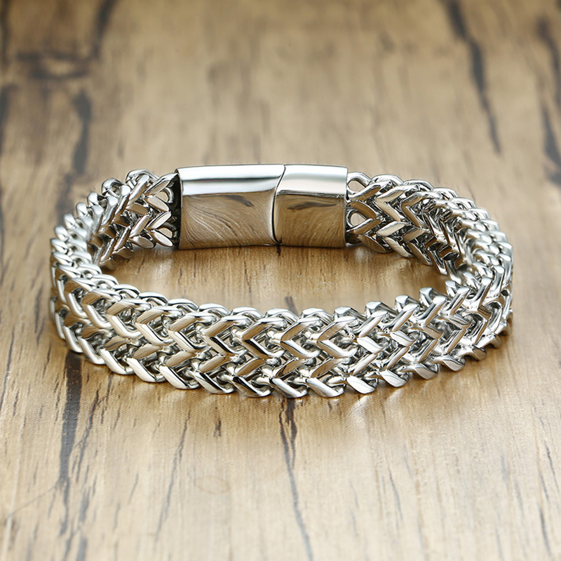 Cross-border e-commerce foreign trade jewelry wholesale stainless steel double-layer bracelet fashion trend men BR-640