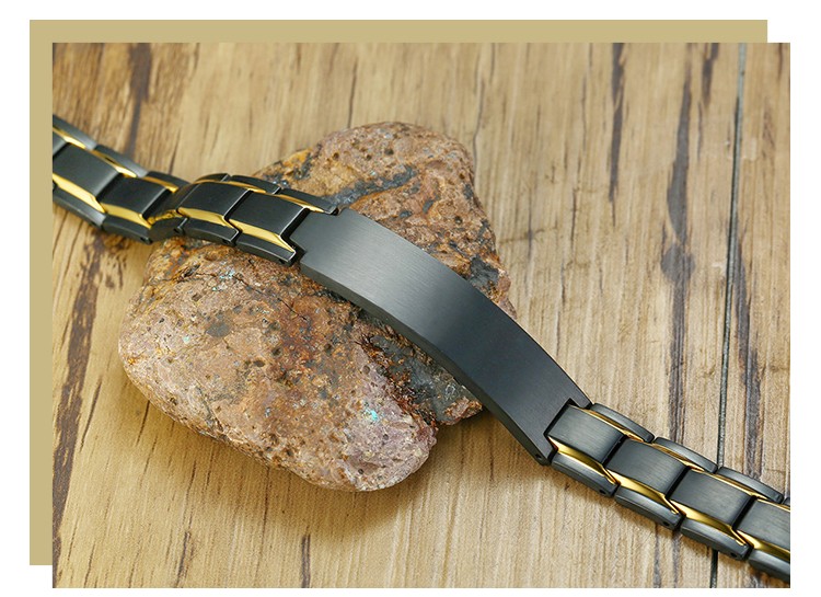 product-Titanium steel surface brushed curved brand bracelet mens bracelet can be engraved BR-612-Ke