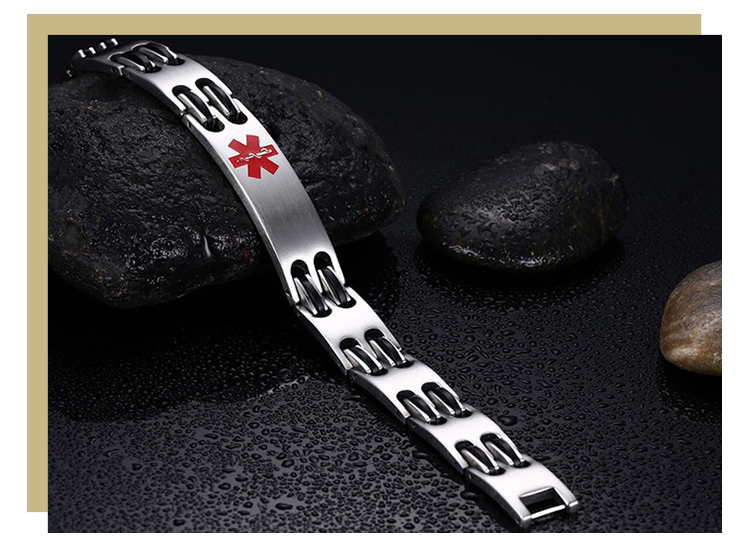 product-KeKe-Stainless steel medical logo LOGO bracelet BR-141-img