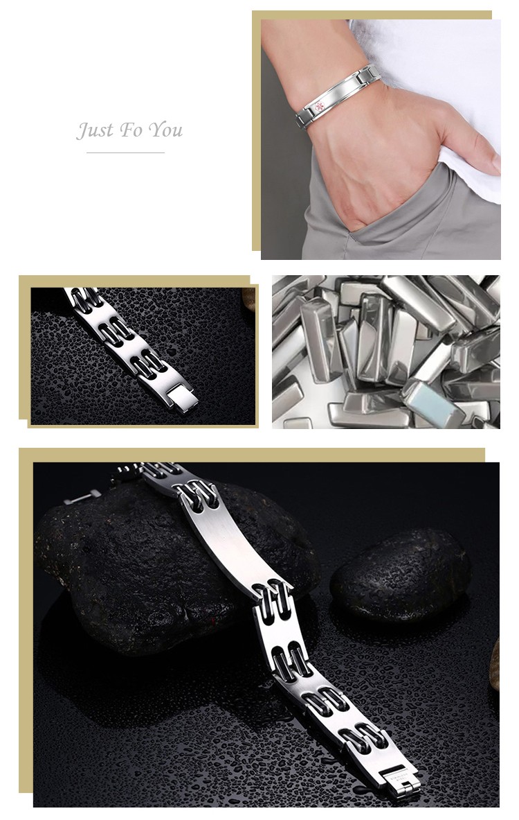 product-Stainless steel medical logo LOGO bracelet BR-141-KeKe-img