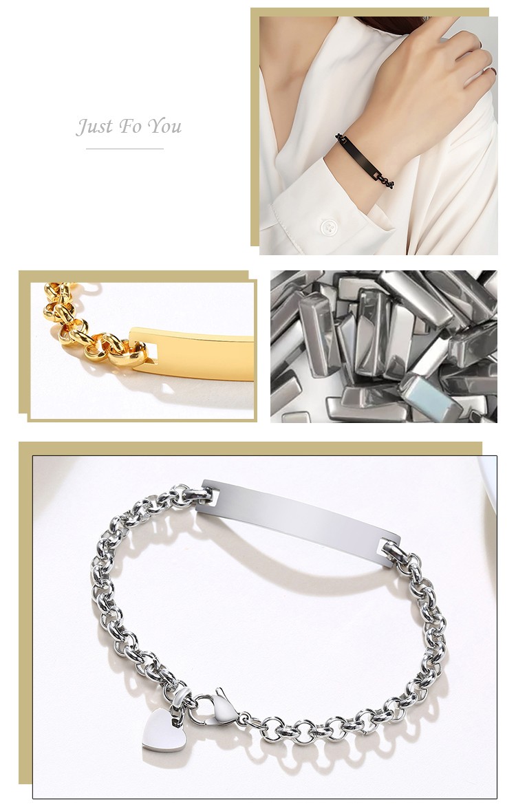 product-KeKe-Spot wholesale Simple personality and engraving stainless steel ladies bracelet BR-449-