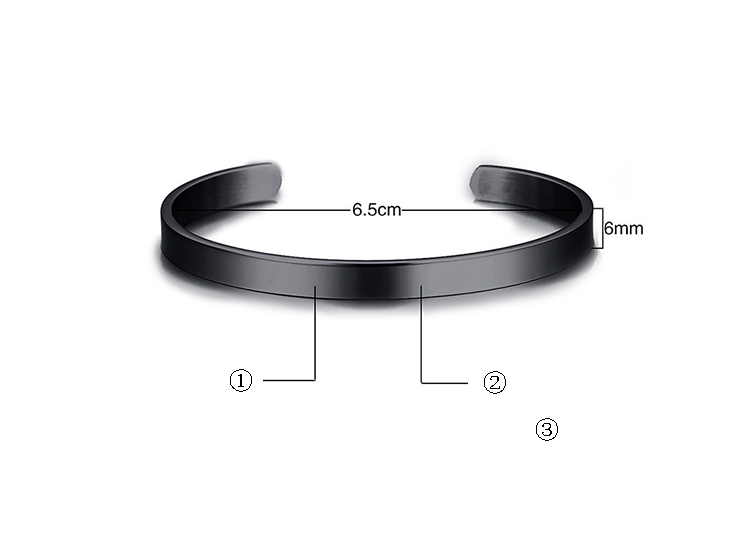 product-KeKe-New Product Wholesale 6MM simple engraving titanium steel gold open ladies bracelet B-2
