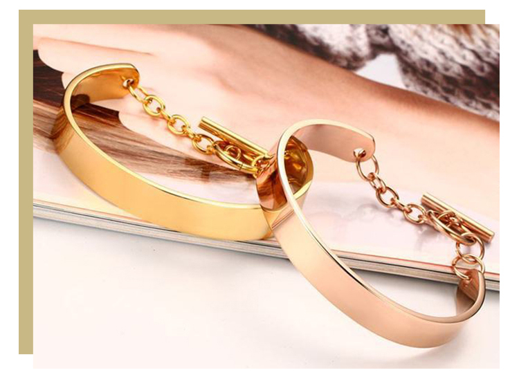 product-KeKe-Supplier Wholesale Korean goldsteel color 10MM stainless steel ladies bracelet B-131G-i