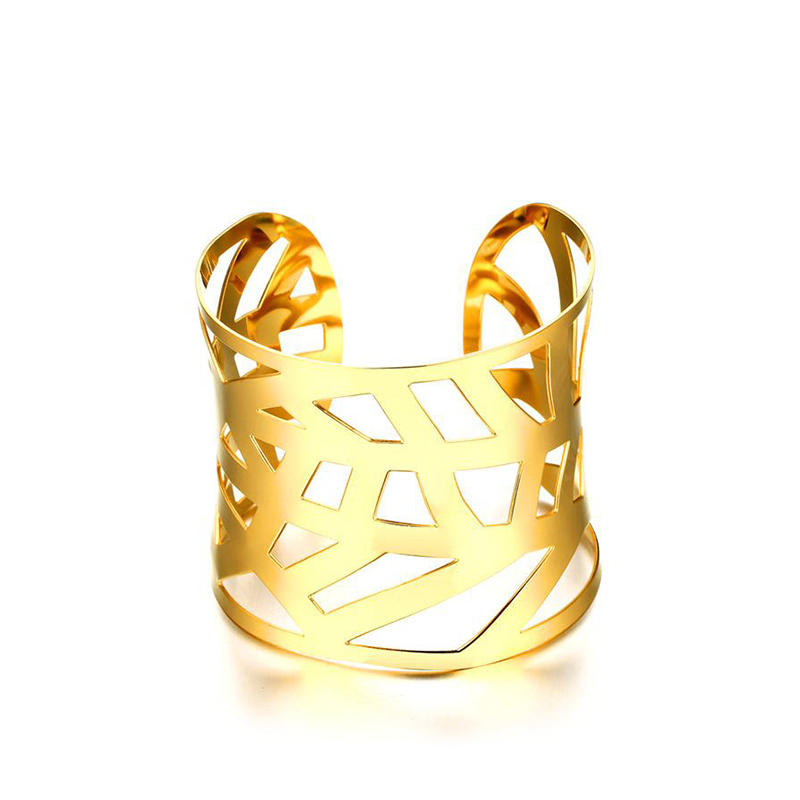 6CM Hollow Open Gold Ladies Bracelet Bangle Supplies B-143G