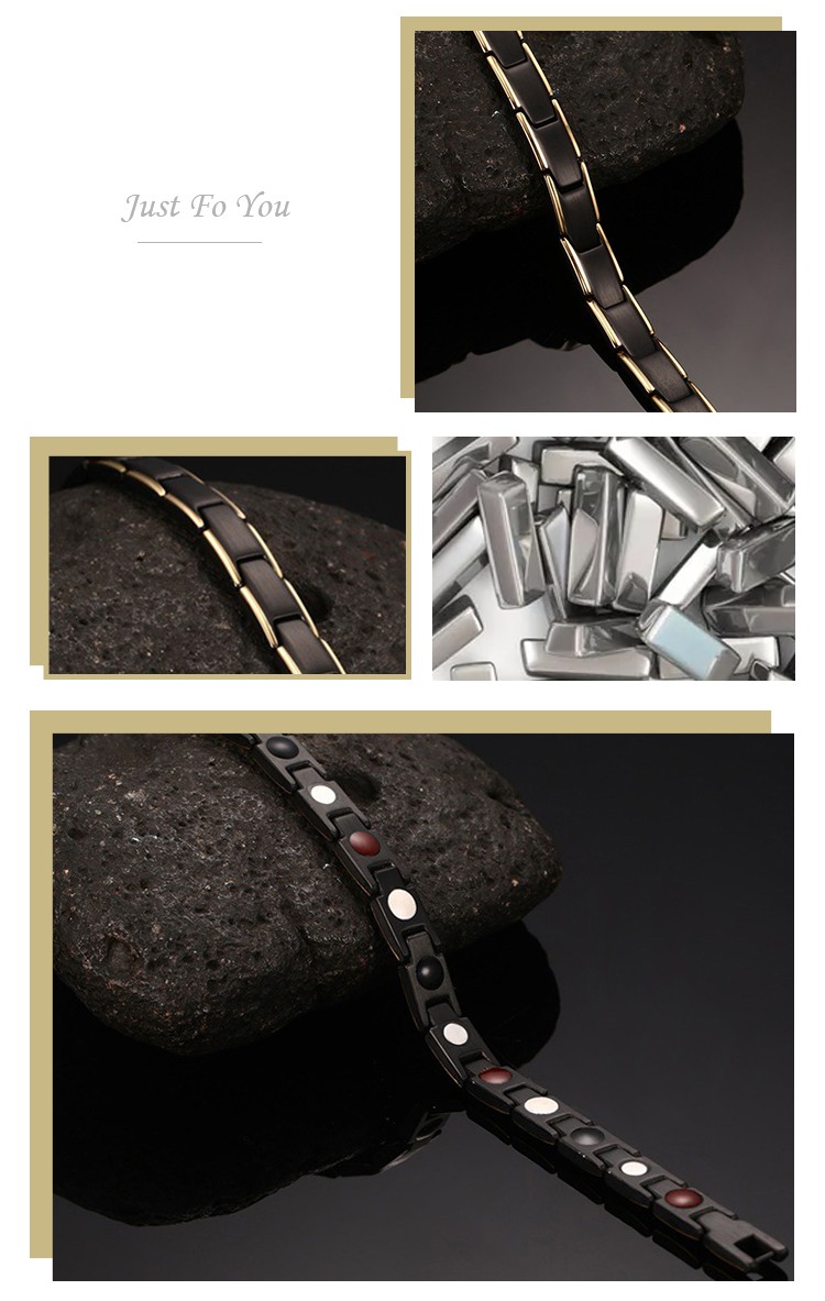 product-High Quality European and American style magnet titanium steel metal ladies bracelet SBRM-00