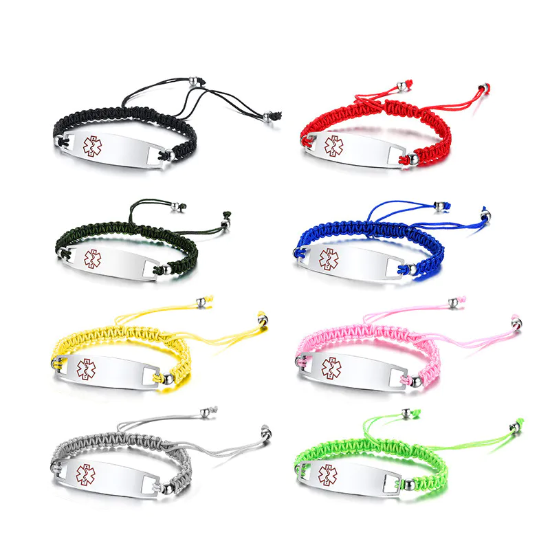 Custom Personalized Bracelets Medical Sign Adjustable Bracelet Suppliers BR-596