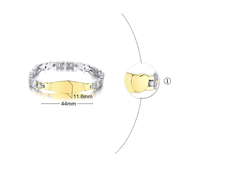 product-KeKe-High-end custom Unisex stainless steel heart-shaped bracelet BR-790-img