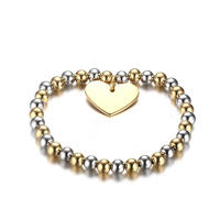 Wholesale 21CM Stainless Steel Heart-shaped Diamond Ladies Bracelet BR-086
