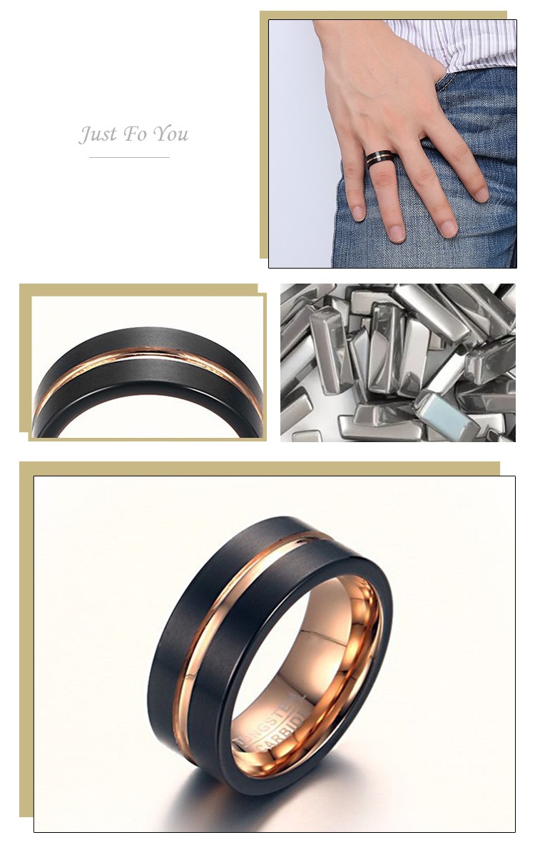 Keke Jewelry Latest black tungsten carbide rings manufacturers for men