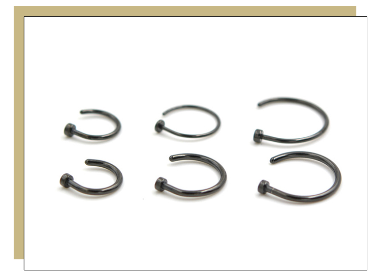 product-Stainless steel body piercing jewelry nose ring titanium steel C type nose nail-KeKe-img