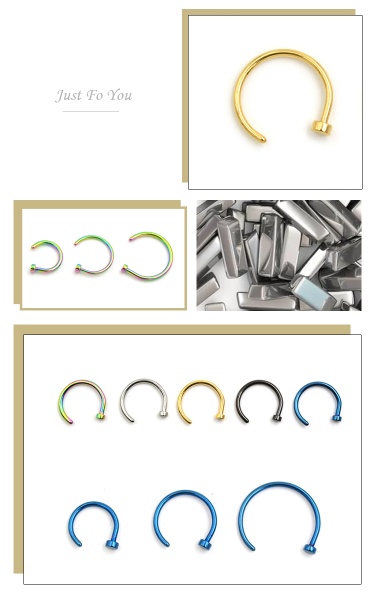 product-KeKe-Stainless steel body piercing jewelry nose ring titanium steel C type nose nail-img