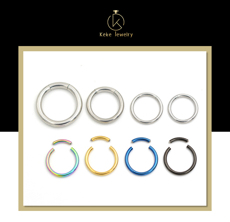 Custom stainless steel hoop nose ring for business for lady-1