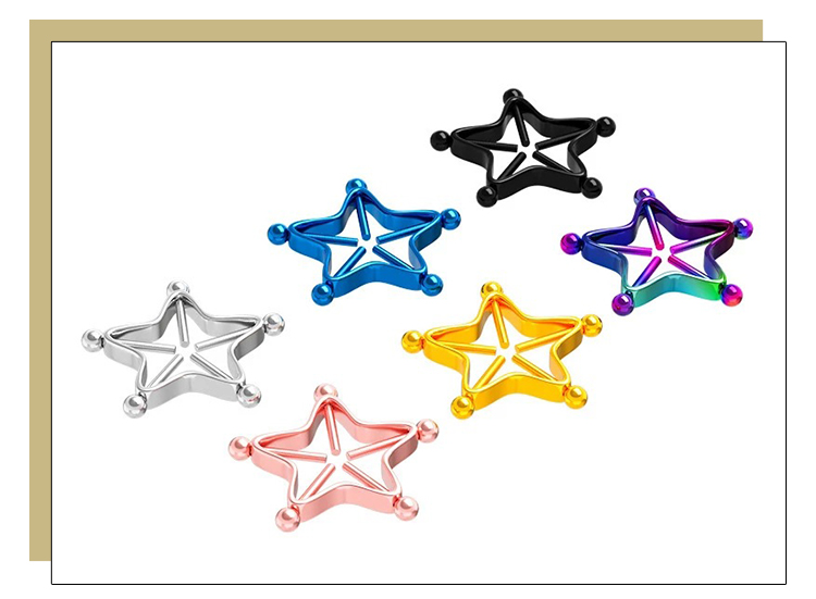 product-KeKe-2021 new European and American stainless steel five-pointed star milk ring popular non