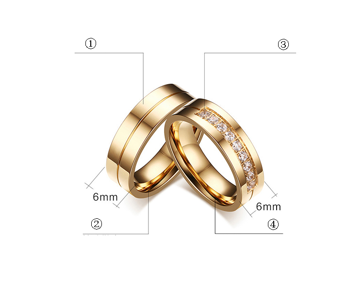 product-KeKe-Wholesale Simple design goldsteel colorrose gold inlaid zircon titanium steel plating c