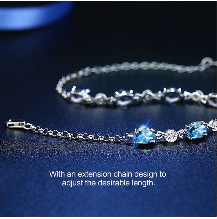 product-KeKe-Ocean’s heart Topaz sterling silver women bracelet simple bosom friend bracelet-img-1