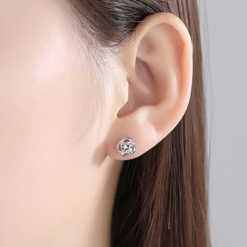 Wholesale Cute Sterling Silver Earrings for Valentine Gift Non-allergy