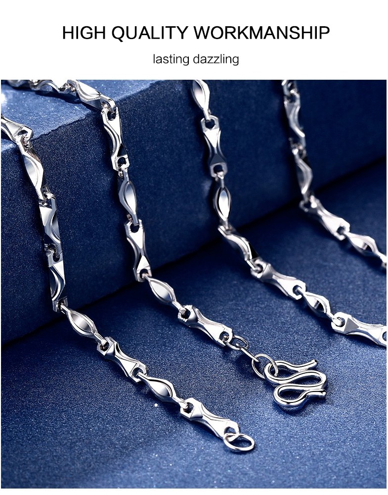 product-sterling silver S999 men necklace Personality fashion style 520 Boyfriend’s gift-KeKe-img