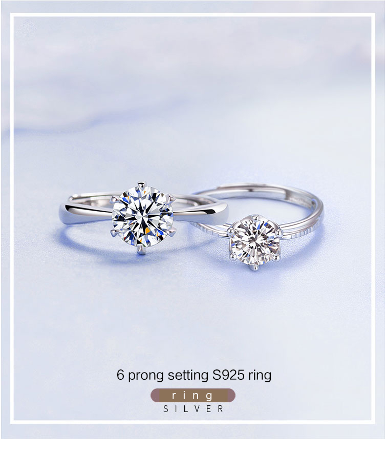 product-KeKe-Synthetic diamond sterling silver S925 engagement ring wedding ring-img
