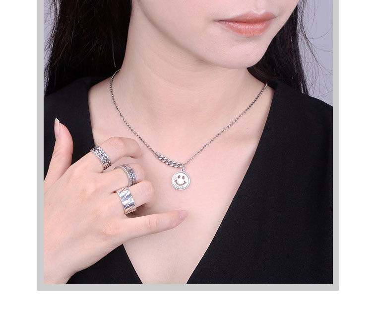 product-KeKe-TN035 Korean style personality sterling silver S925 smile necklace-img