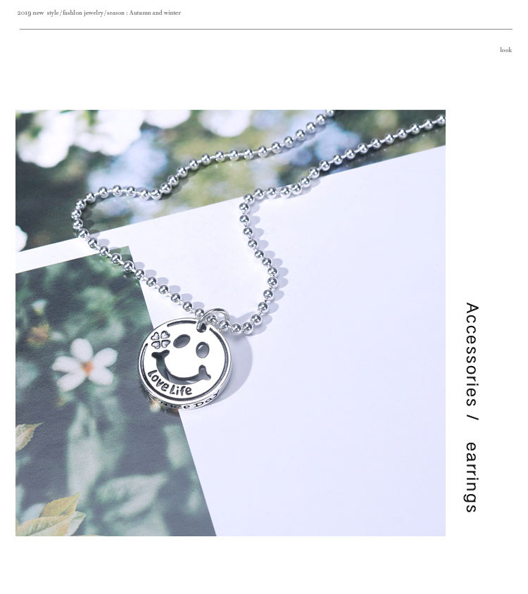 product-TN040 Personality sterling silver S92 smile women necklace-KeKe-img