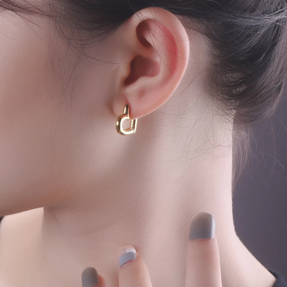 Fashion personality sterling silver S925 heart shape earrings KE009