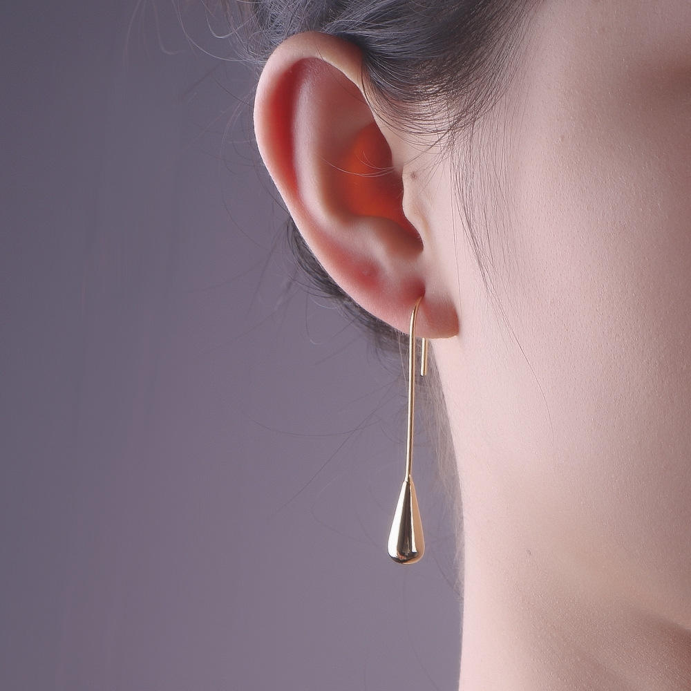 KE012 European and American style simple water drop sterling silver S925 earrings
