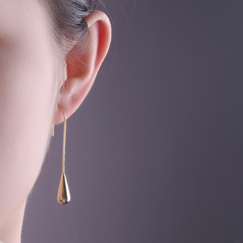 KE012 European and American style simple water drop sterling silver S925 earrings