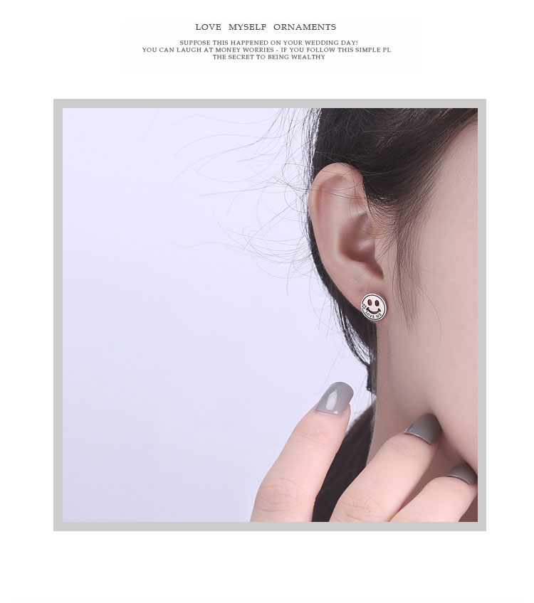 product-Korean style simple sterling silver S925 smile stud earrings TE005-KeKe-img